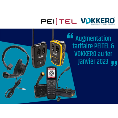 Nouveaux tarifs Peitel & Vokkero 1er Janvier 2023